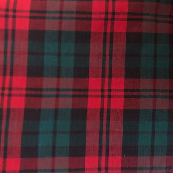 🛒 $16 Homespun Quilt Cotton Fabric Material 2 yard Red Green Plaid Tartan #751 - Picture 1 of 3